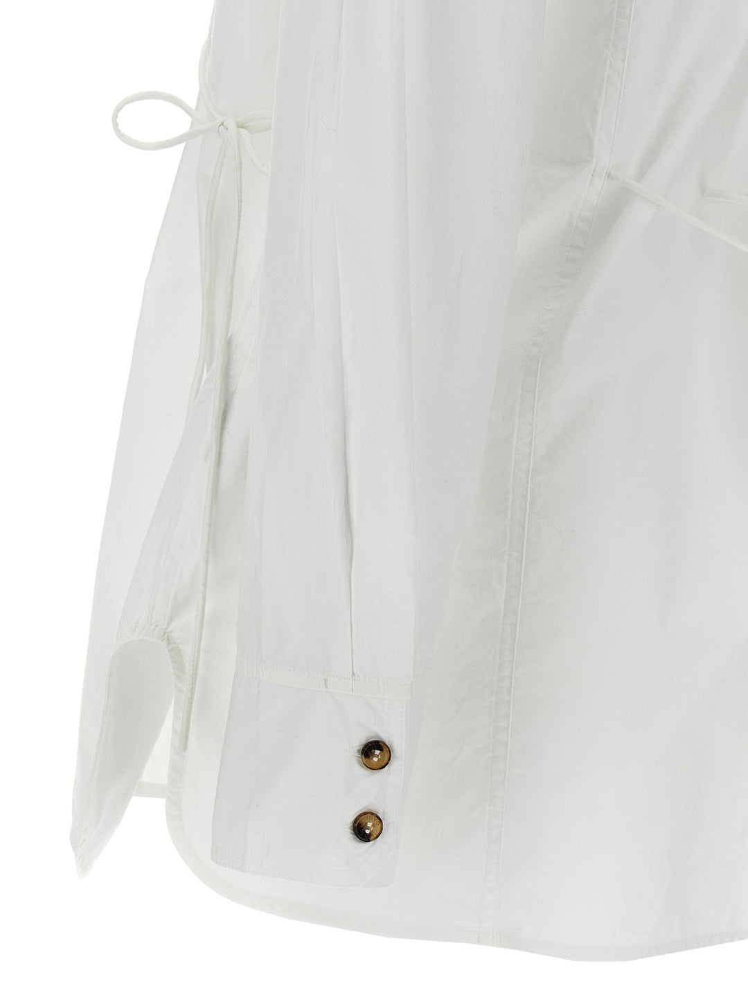 Lace-Up Shirt Shirt, Blouse White