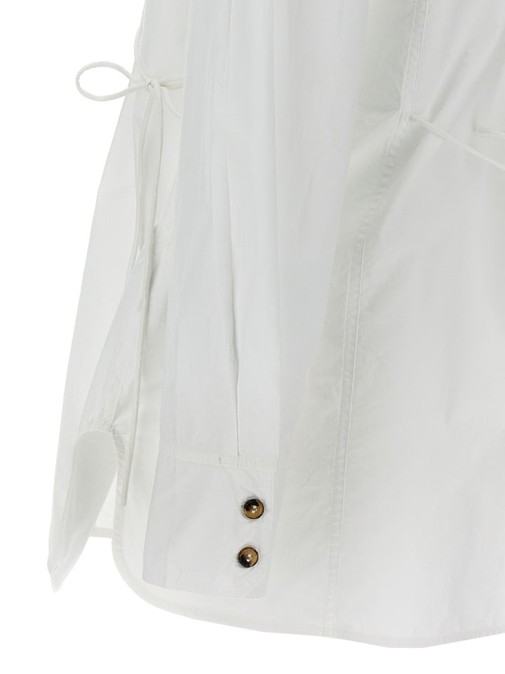 Lace-Up Shirt Shirt, Blouse White