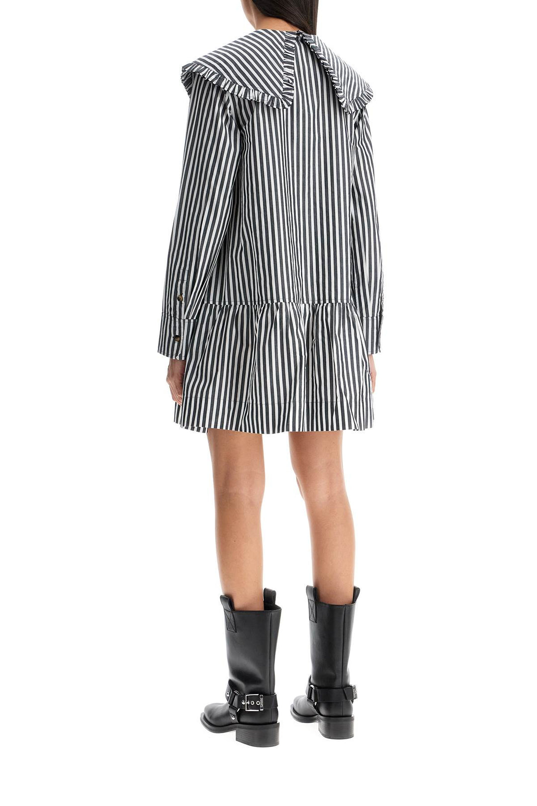 Big Collar Mini Shirt Dress