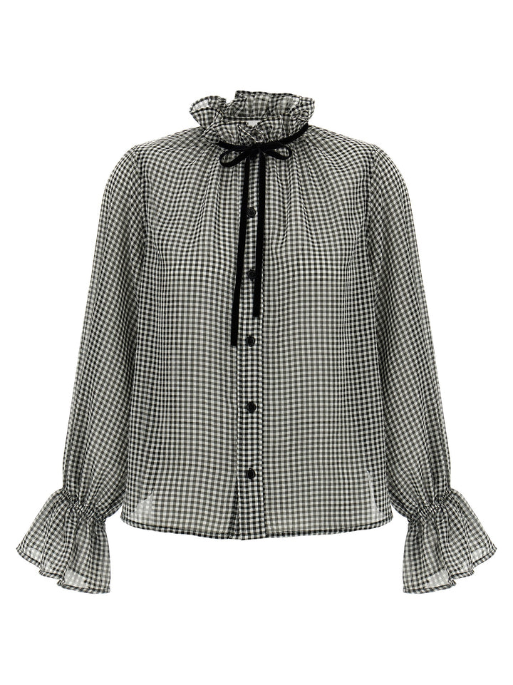 Vichy Shirt Shirt, Blouse Black