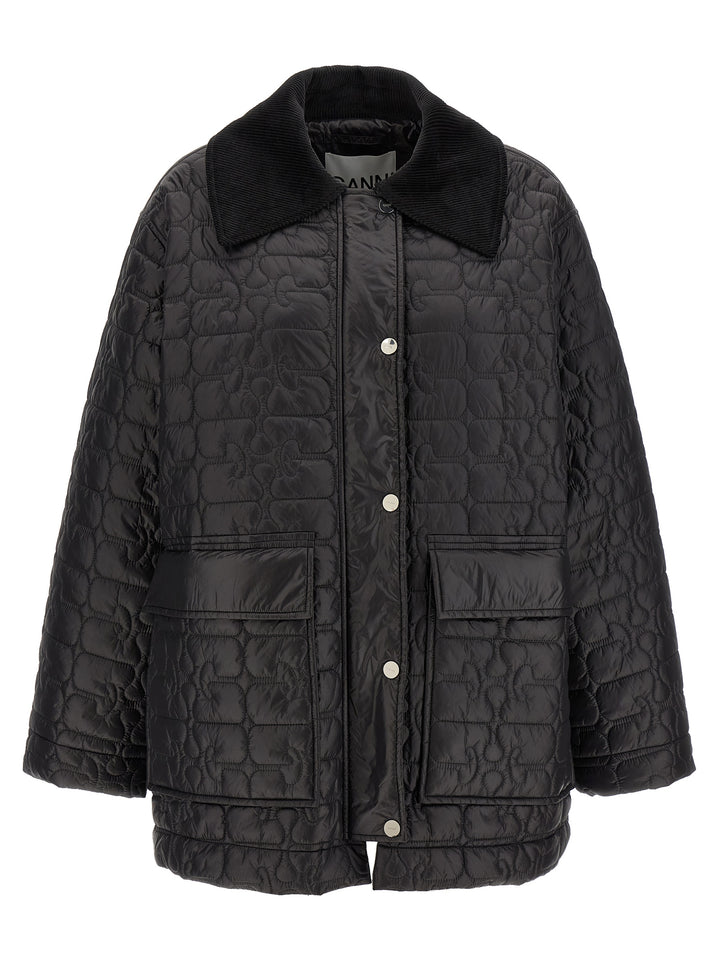 Ganni Black Shiny Quilt Midi Puffer Jackets - Black | a964a8e2c54c54498ba15aa344aecaeca2b88952