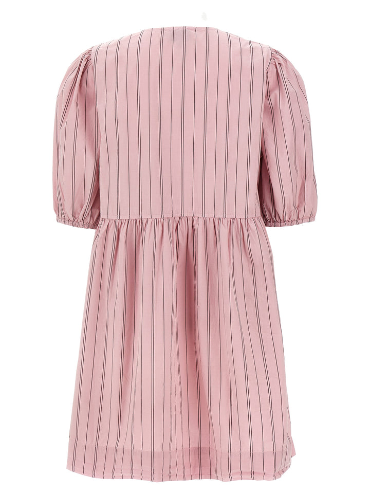 Poplin Bow Dress Dresses Pink