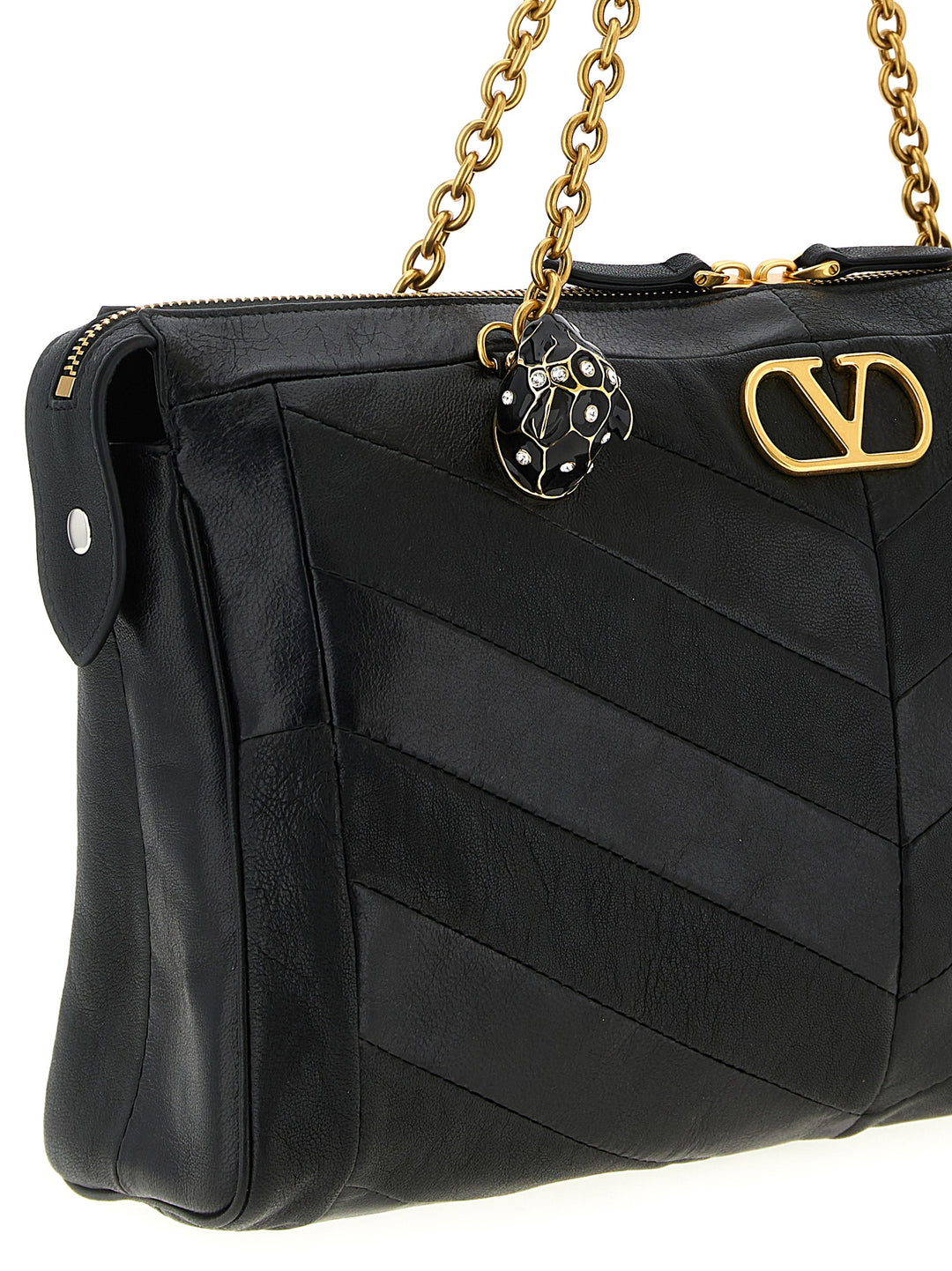 Valentino Garavani Panthea Shoulder Bags - Black | f19d1b16512a495bb01c40c5ef9c4a2376e324f4