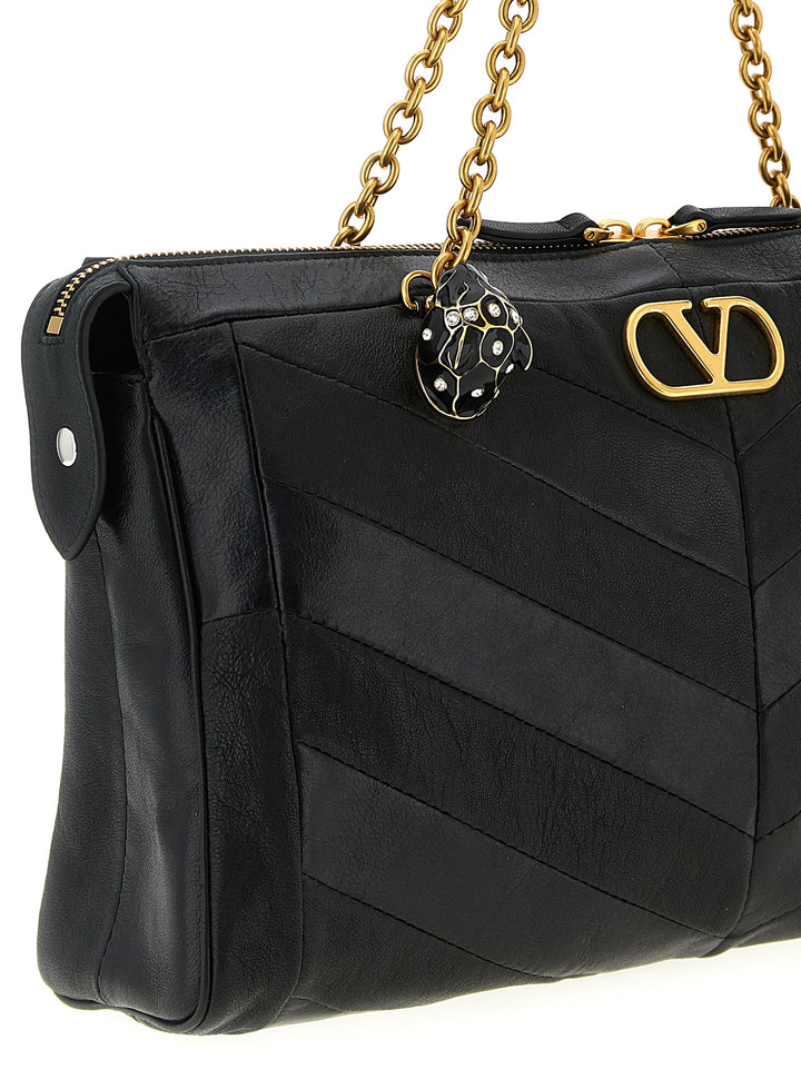 Valentino Garavani Panthea Shoulder Bags - Black | f19d1b16512a495bb01c40c5ef9c4a2376e324f4