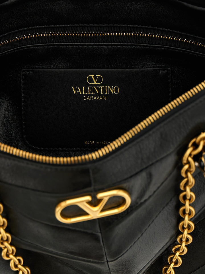 Valentino Garavani Panthea Shoulder Bags - Black | c4c50c012fe816b301feca842450637ec59ee55b