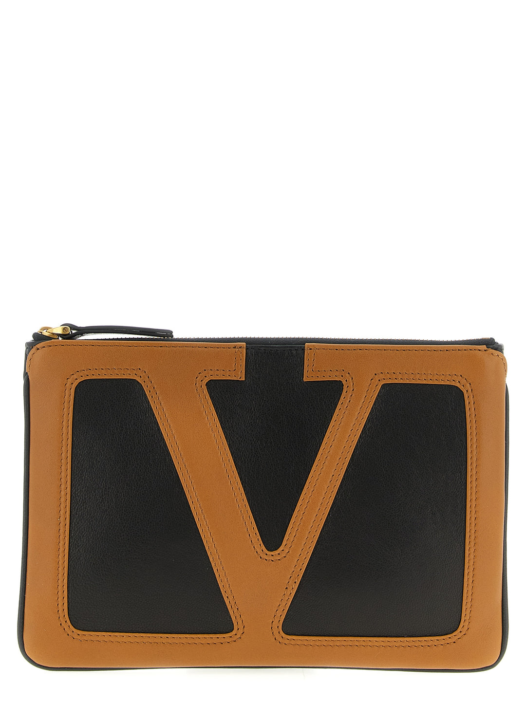 Valentino Garavani Viva Superstar Clutch - Brown | 3595b80c03f3dd7f073cb15fe7fef3beffb7c577