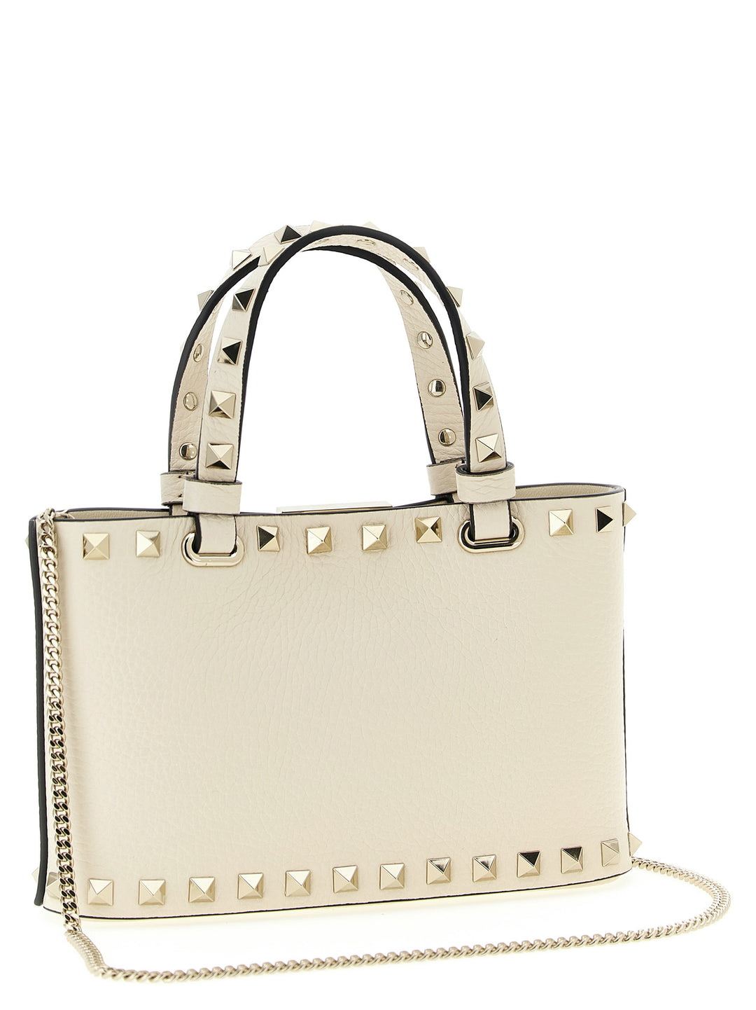 Valentino Garavani Rockstud Tote Bag - Beige | f1a973a49e47486d57c18510f8cd6b8db6d6a96c