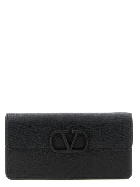 Wallet On Chain Valentino Garavani Vlogo Signature Wallets And Card Holders Black