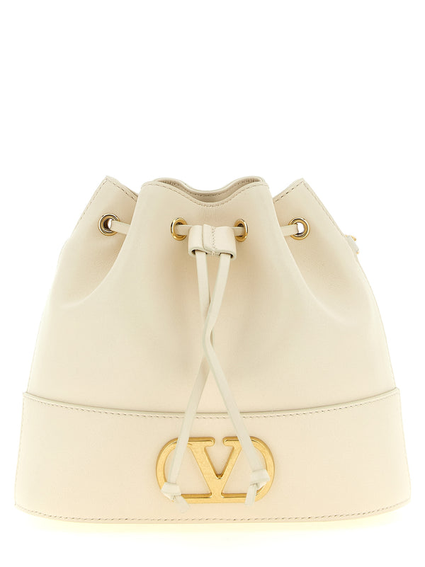 Valentino Garavani Vlogo Signature Sechiello Bag Crossbody Bags White