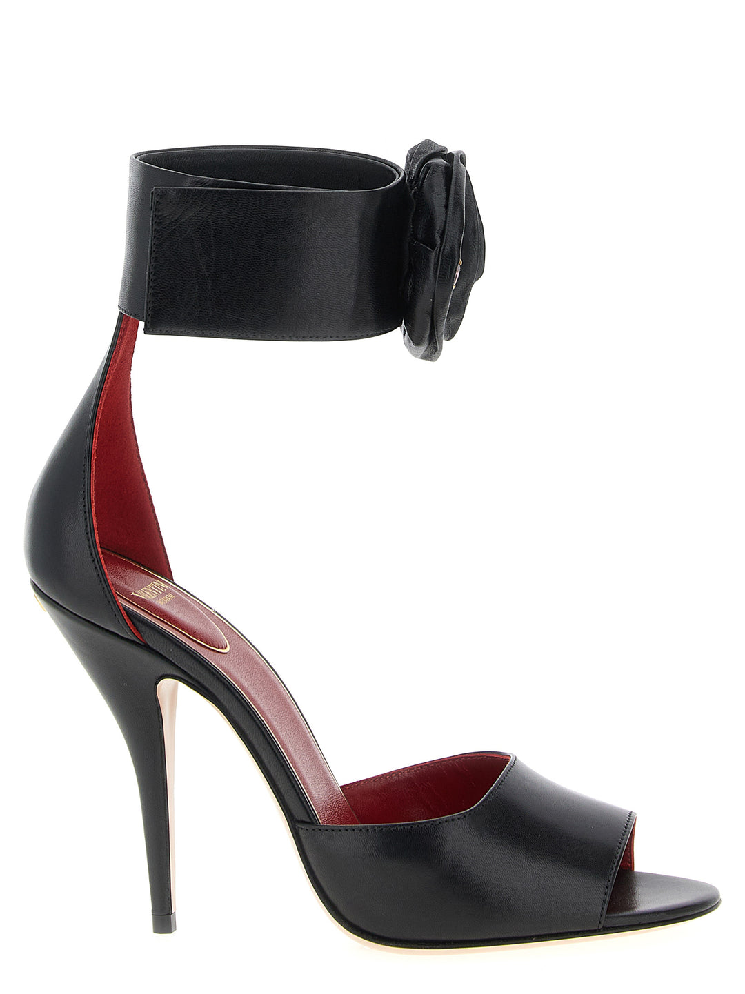 Valentino Garavani Drip Rose Sandals - Black | c250b342ba9dd09a836d7ce3977825997b78d4cb