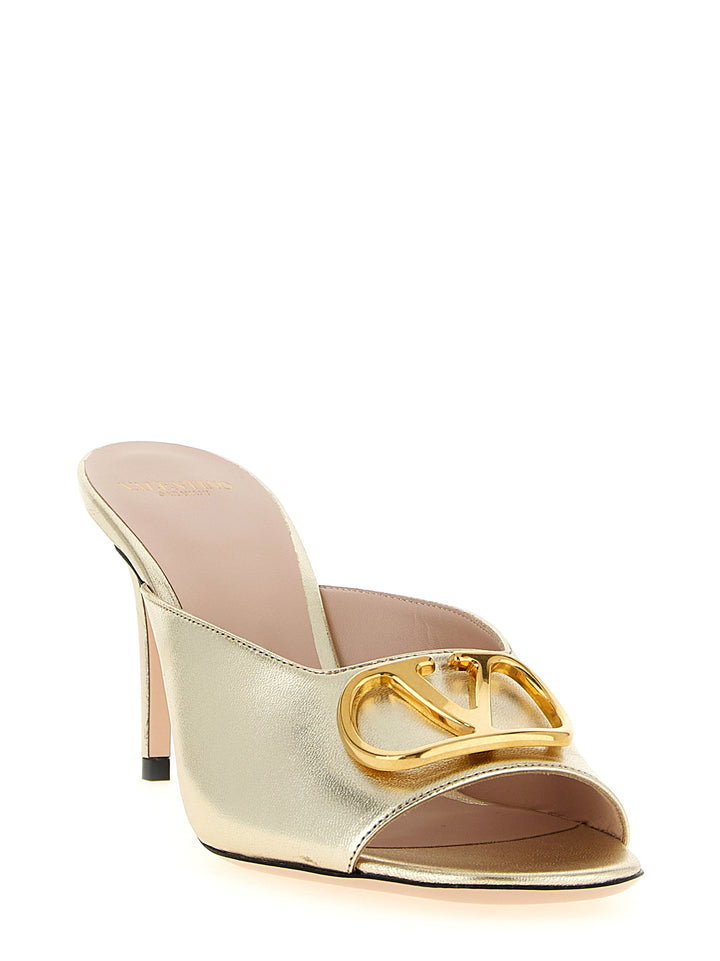 Valentino Garavani Valentino Garavani Vlogo Signature Sandals - Gold | ea29813e7af63816c27f4afda74efc42434410cc