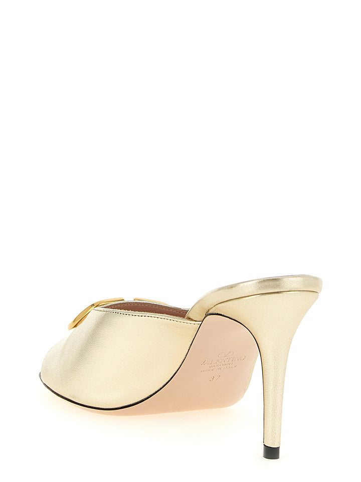 Valentino Garavani Valentino Garavani Vlogo Signature Sandals - Gold | 6b213e6681ed33de0149587e464bc7aa46dd0123