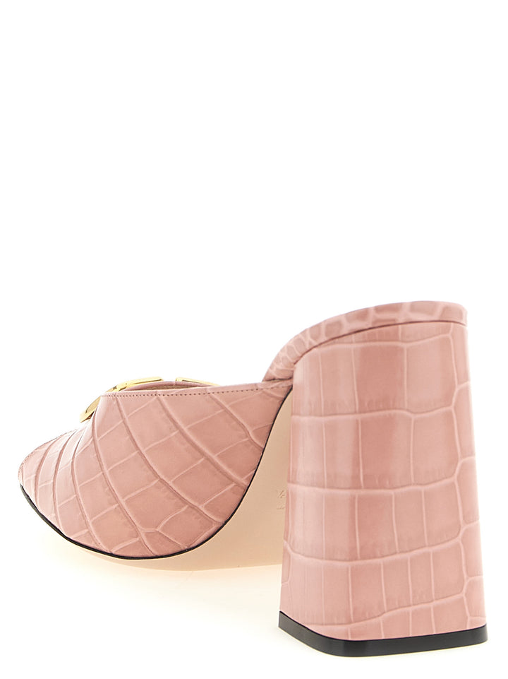 Valentino Garavani Vlogo Signature Sandals - Pink | cf6baff4cab4f8207d844dcea83cf9c6dee2b04b