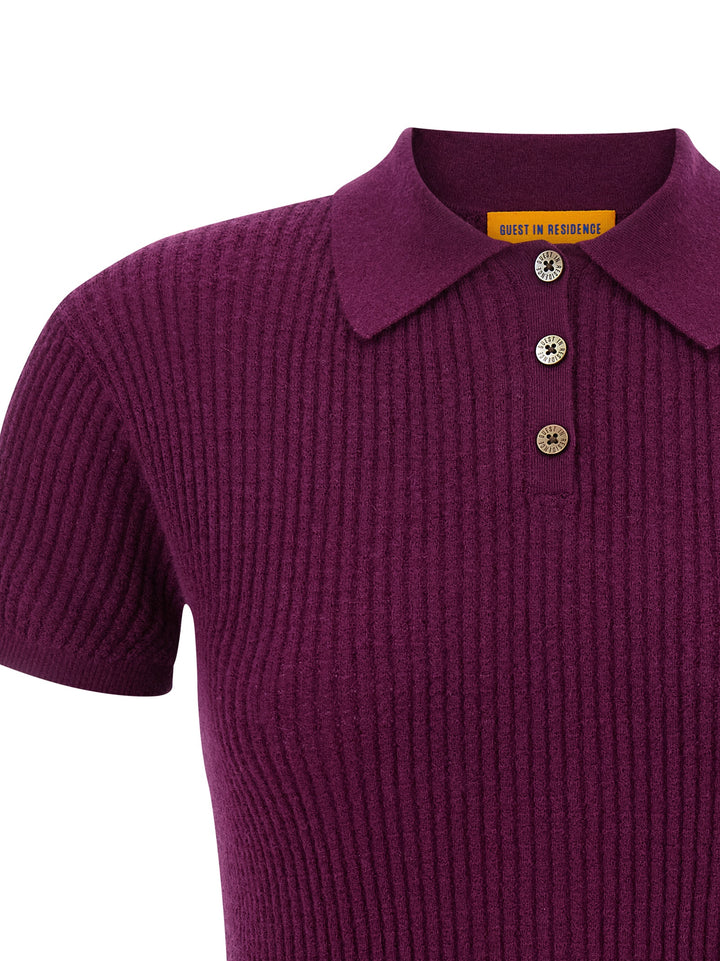 Guest In Residence Shrunken Polo - Purple | c3bbdd80ead11cef6244f2beb51cc90c2d50b47d