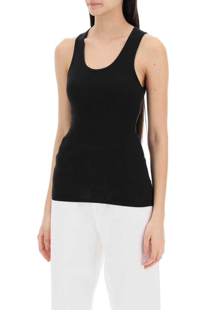 Ribbed Sleeveless Top With