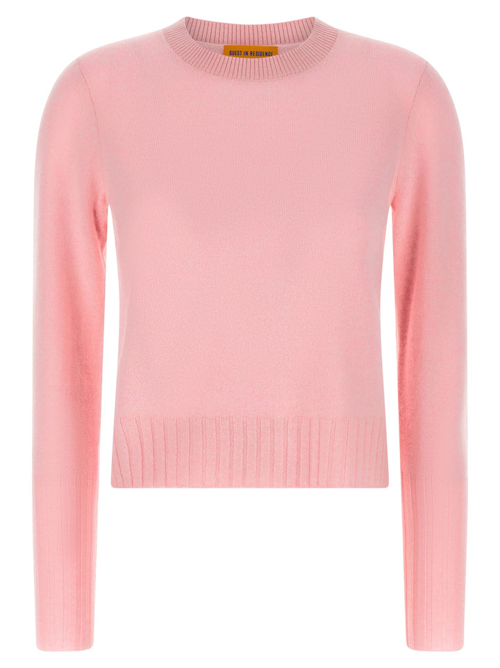 Guest In Residence Shrunken Crew Sweaters and Cardigans - Pink | b0cf4691d739f6911916dd8ce6c9be033ec34e17