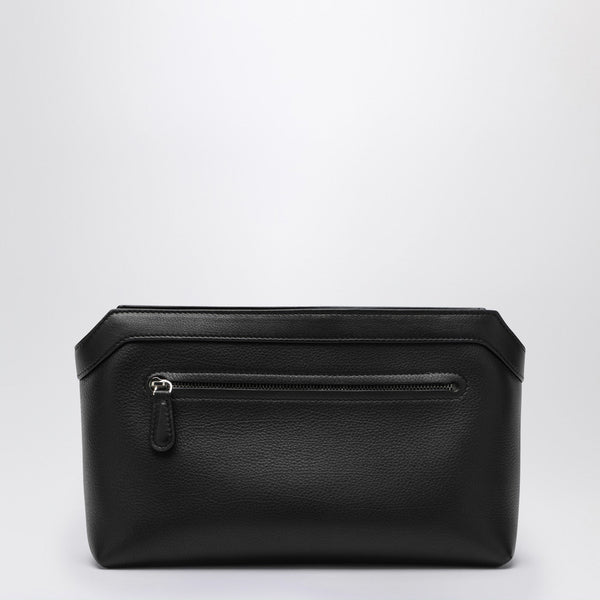 Black Leather Clutch Bag