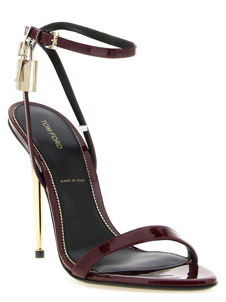 Tom Ford The Padlock Sandals - Bordeaux | 8bb0d6e99d37edd6a293e782fa8260136118e087