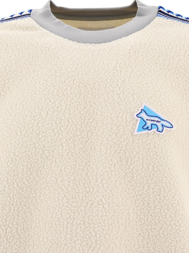 And Wander And Wander X Maison Kitsuné Sweatshirts - White | 1020fd3d1cce1e0da3cc9021a002dff6c5ff4bbb