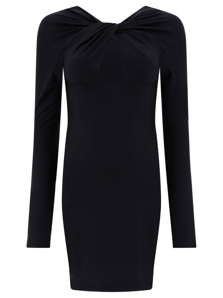 Coperni Twisted Cut-Out Dresses - Black | cb41ab36d52bd1753bd005ad02e8eab994329635