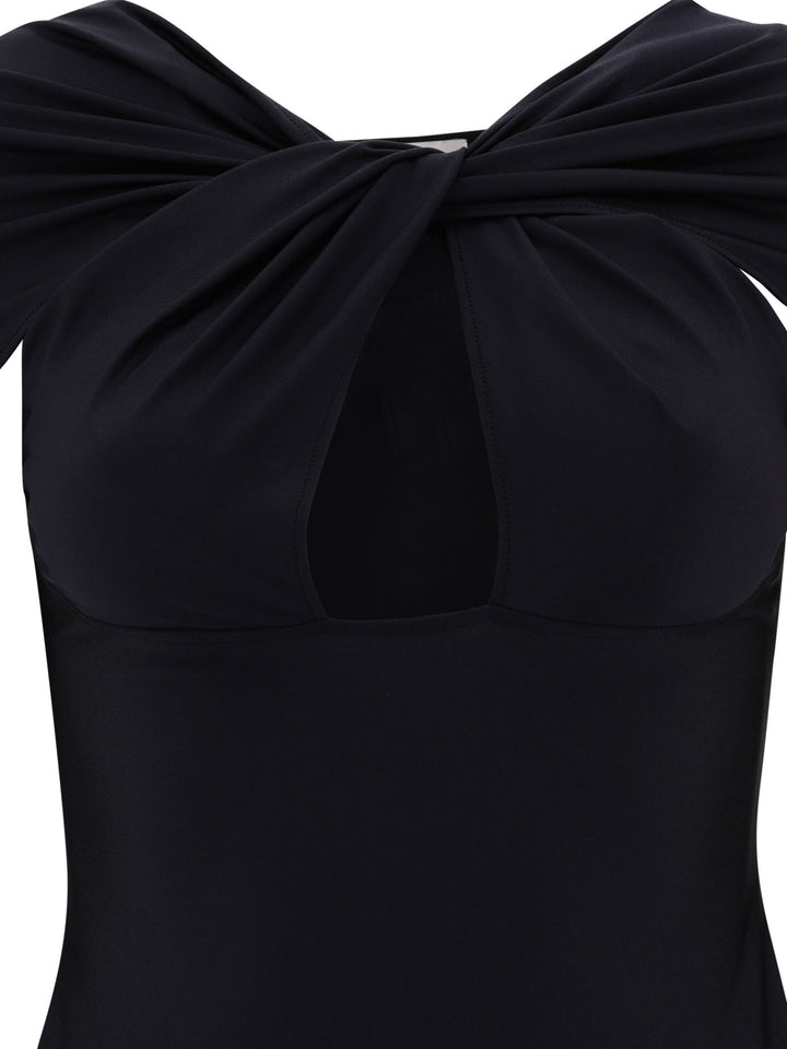 Coperni Twisted Cut-Out Dresses - Black | 82b01855d37721fbf4c17612adca1939a5464470