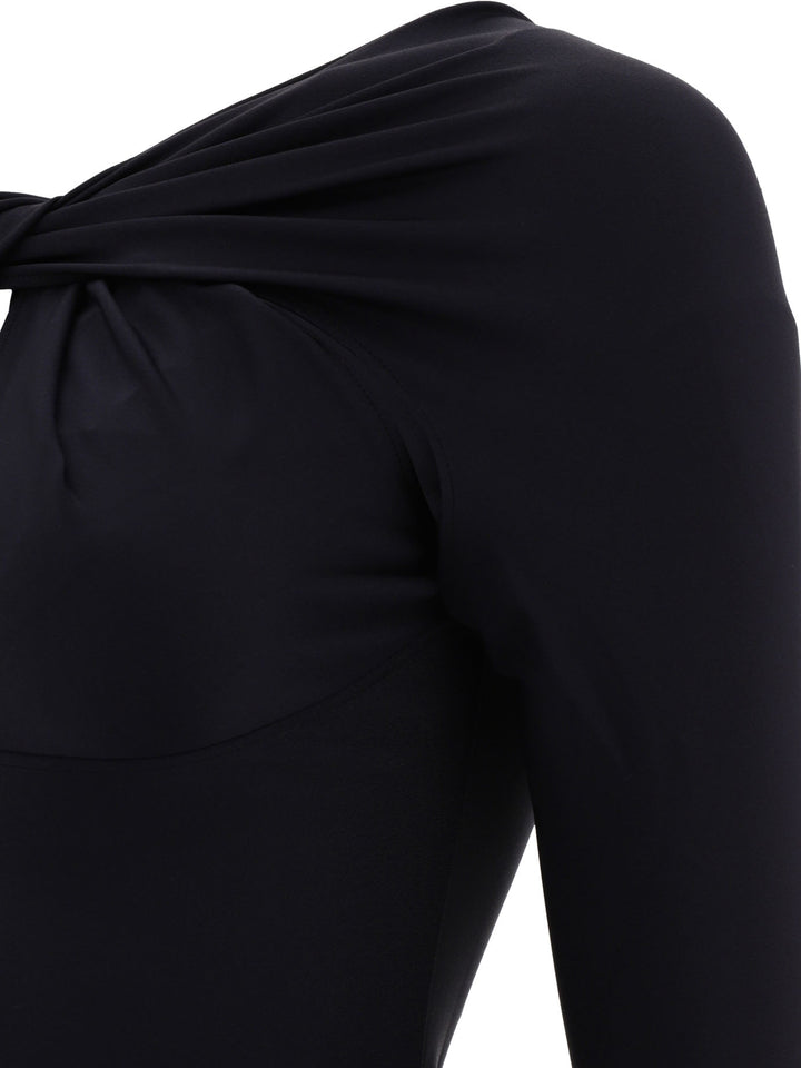 Coperni Twisted Cut-Out Dresses - Black | d907415794184a66e34ed2d7d640e68257b88409
