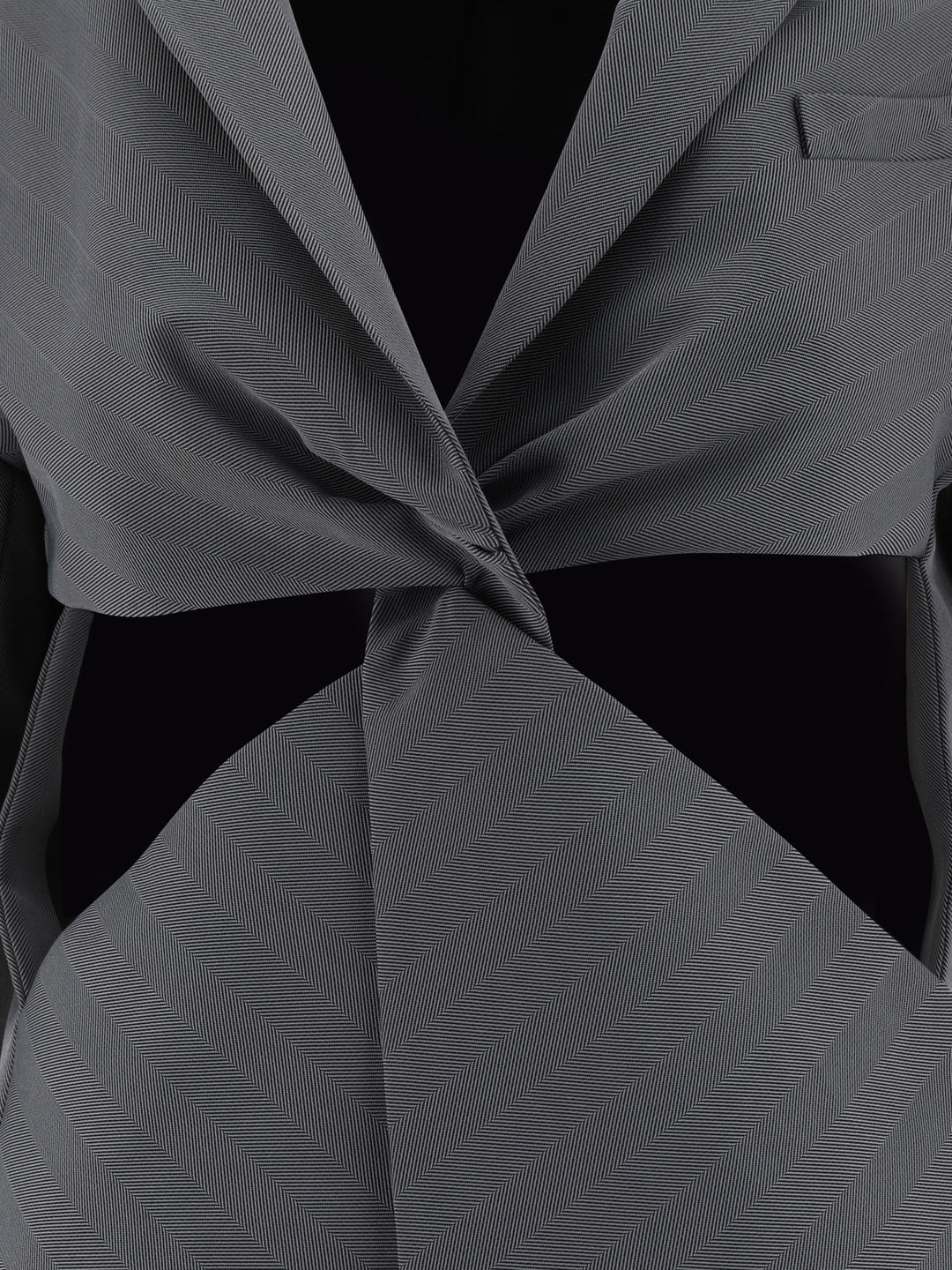 Coperni Twisted Cut-Out Jackets and Coats - Grey | 271b73d20ea38a7a3477527137d18fc3cca78724