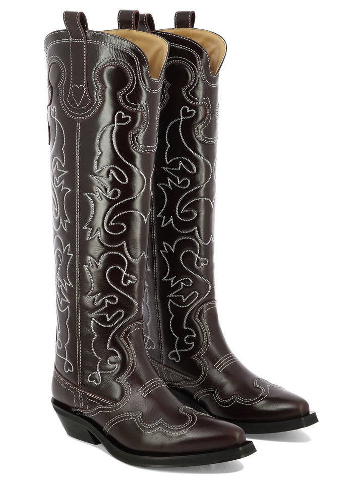 Ganni Cowboy Boots Boots and Ankle Boots - Bordeaux | 0f3c8a7cb9478e59a5349d6e9a3c4712b2ca4928