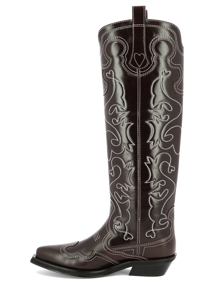Ganni Cowboy Boots Boots and Ankle Boots - Bordeaux | 94159e71dd5309d5943cf0397fbff99092108171