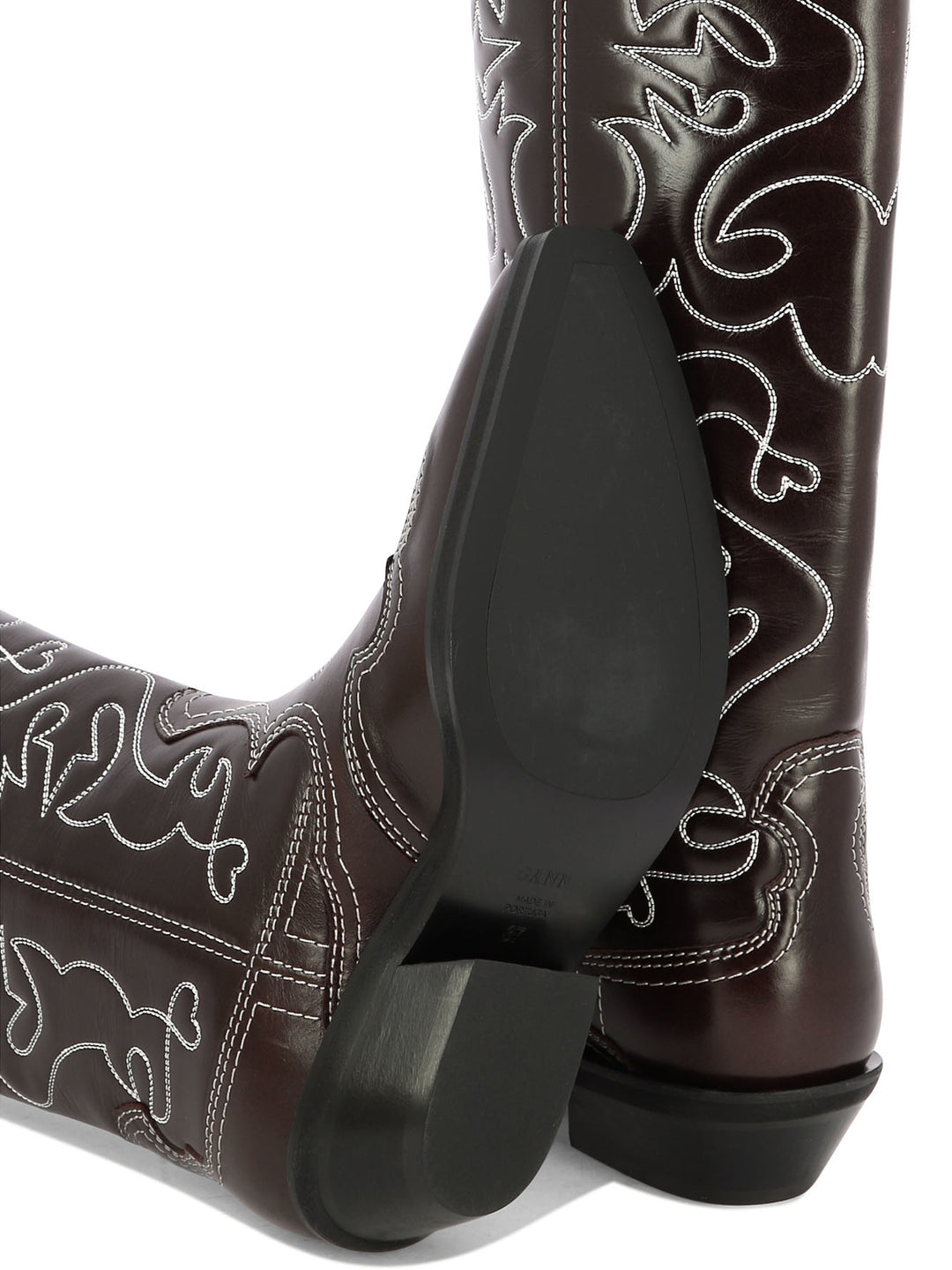 Ganni Cowboy Boots Boots and Ankle Boots - Bordeaux | 16f38fe6f7383cad971e3f0d24a87b543cf8a0f2