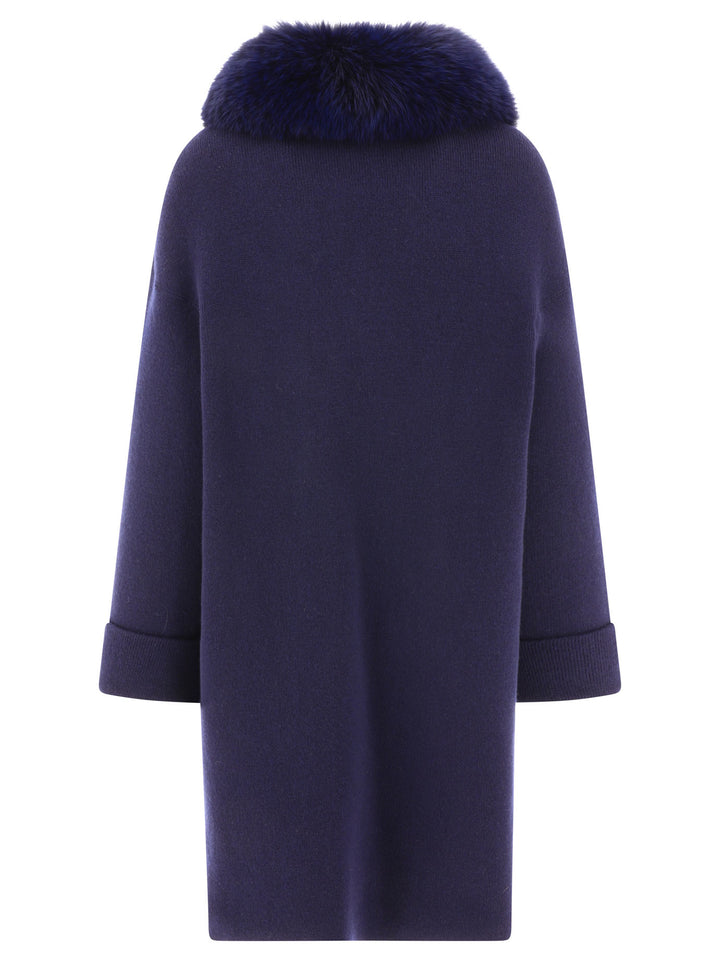 Giovi Wool And Cashmere Coat Jackets and Coats - Blue | bb0ea50f00712d2e4c8879a8f6337b7d74a32797