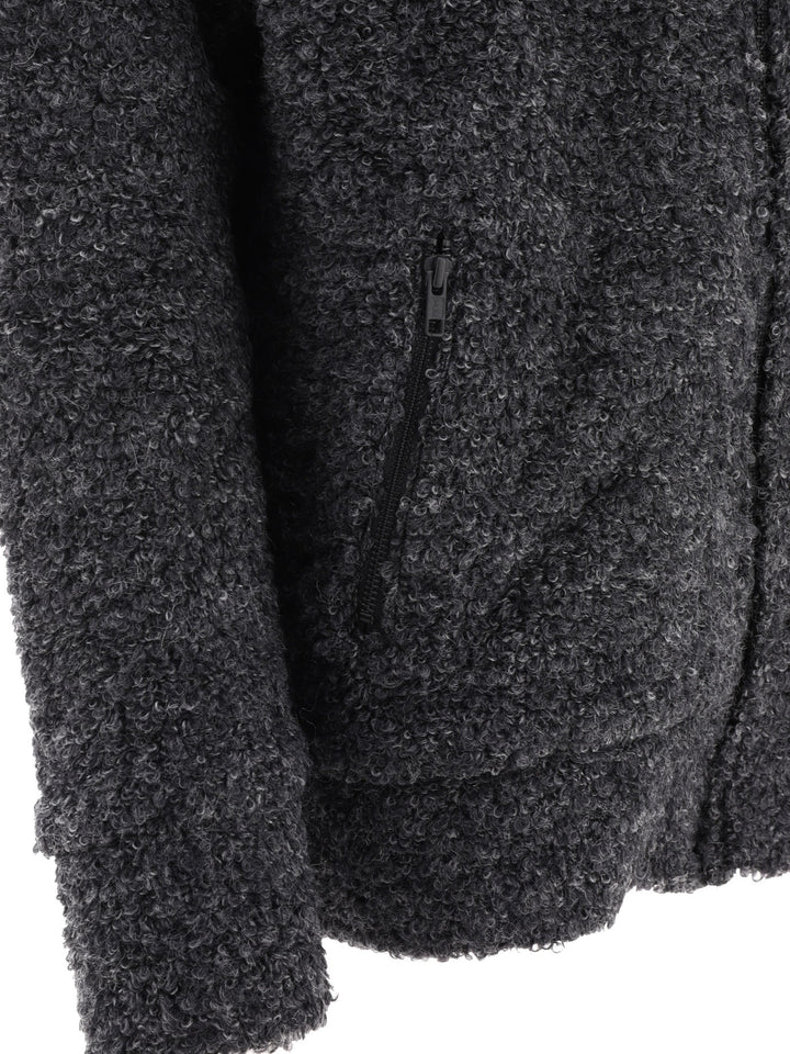 Junya Watanabe Man Textured Drawstring Zipped Hoodie Sweatshirts - Grey | 9d6faae83bef1a7d027aec099bd9e46997dcbcbb