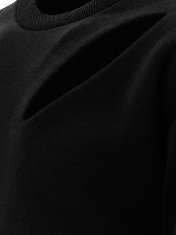 Alexander Mcqueen Slashed Sweatshirt Sweatshirts - Black | 18b30ff6902a80f038e574ca034cda79f92e2a07