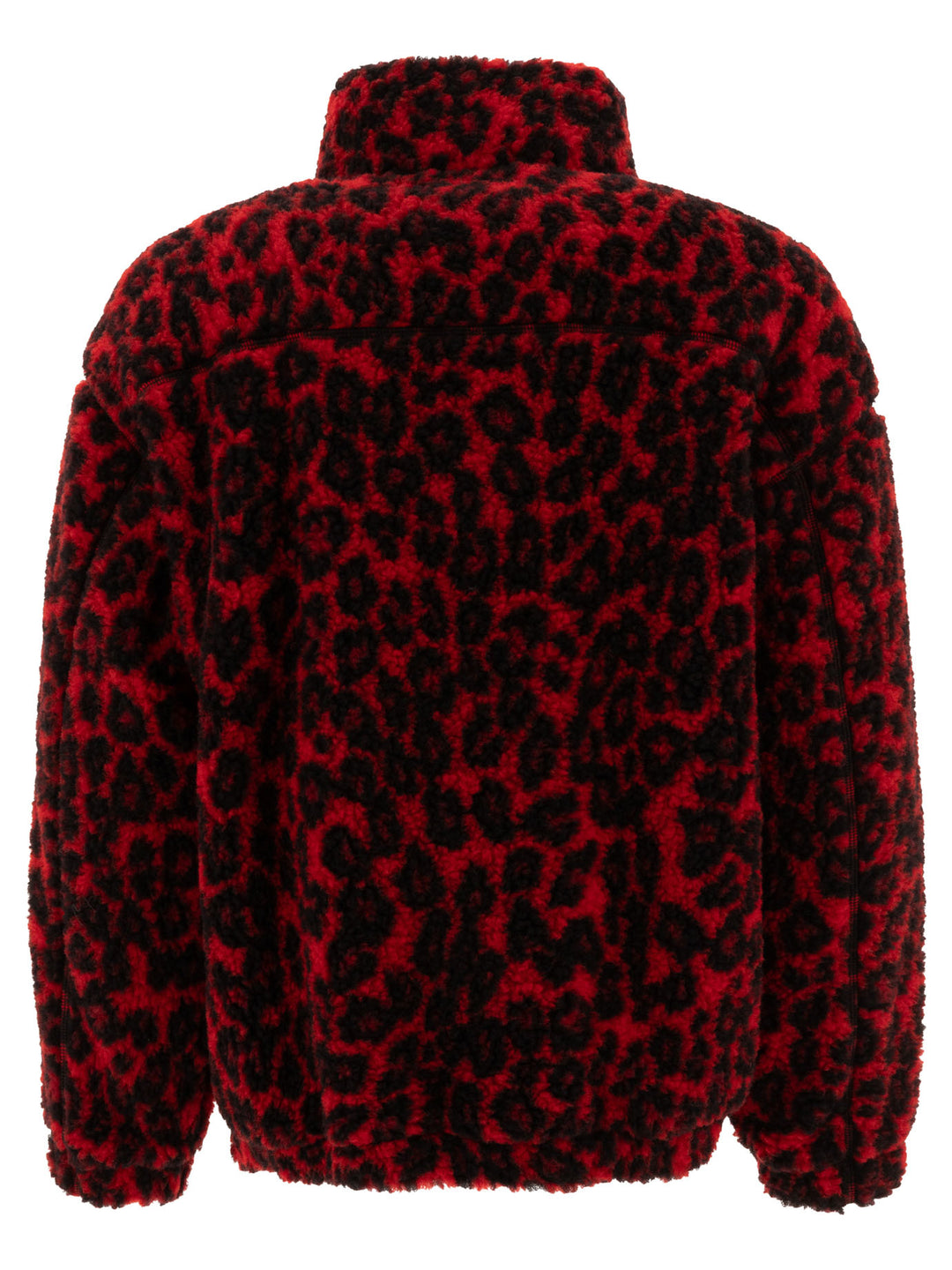 Alexander Mcqueen Leopard Print Fleece Jacket Jackets and Coats - Red | 4c00ea9702be03dc3bdf5f533bcad87f0232ceae