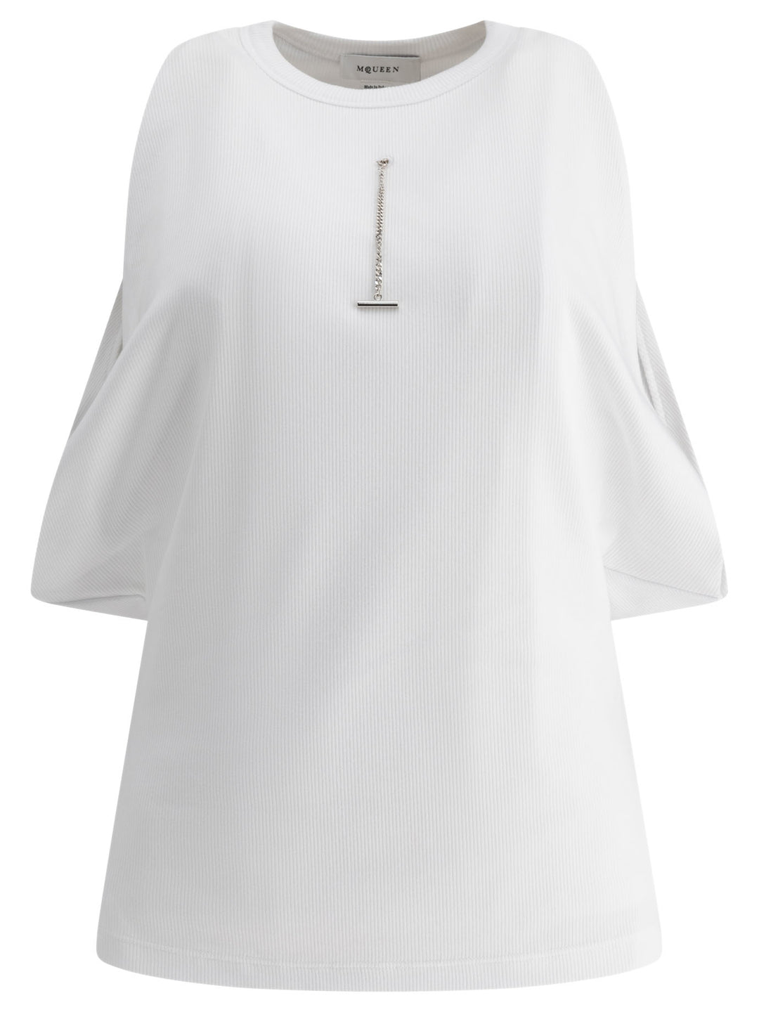Alexander Mcqueen Ribbed Top Tops - White | e151abd8b6c3e24e9f104d235c2bde1a79266be5