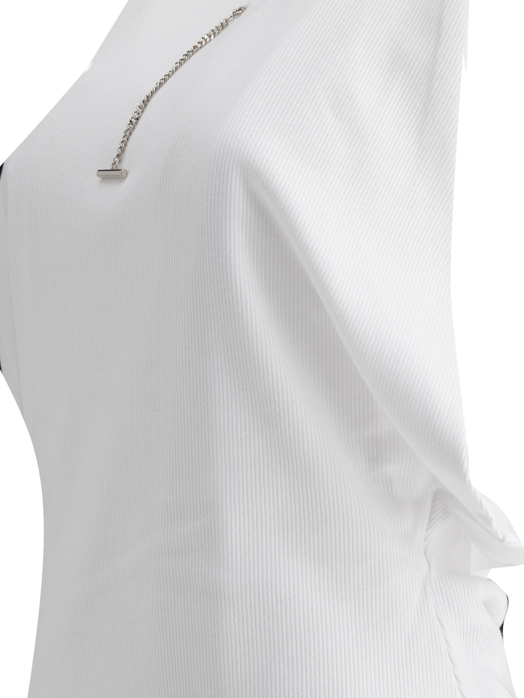 Alexander Mcqueen Ribbed Top Tops - White | 515c1ef16258bdcb1f7309dac49c8edbe1ee168d