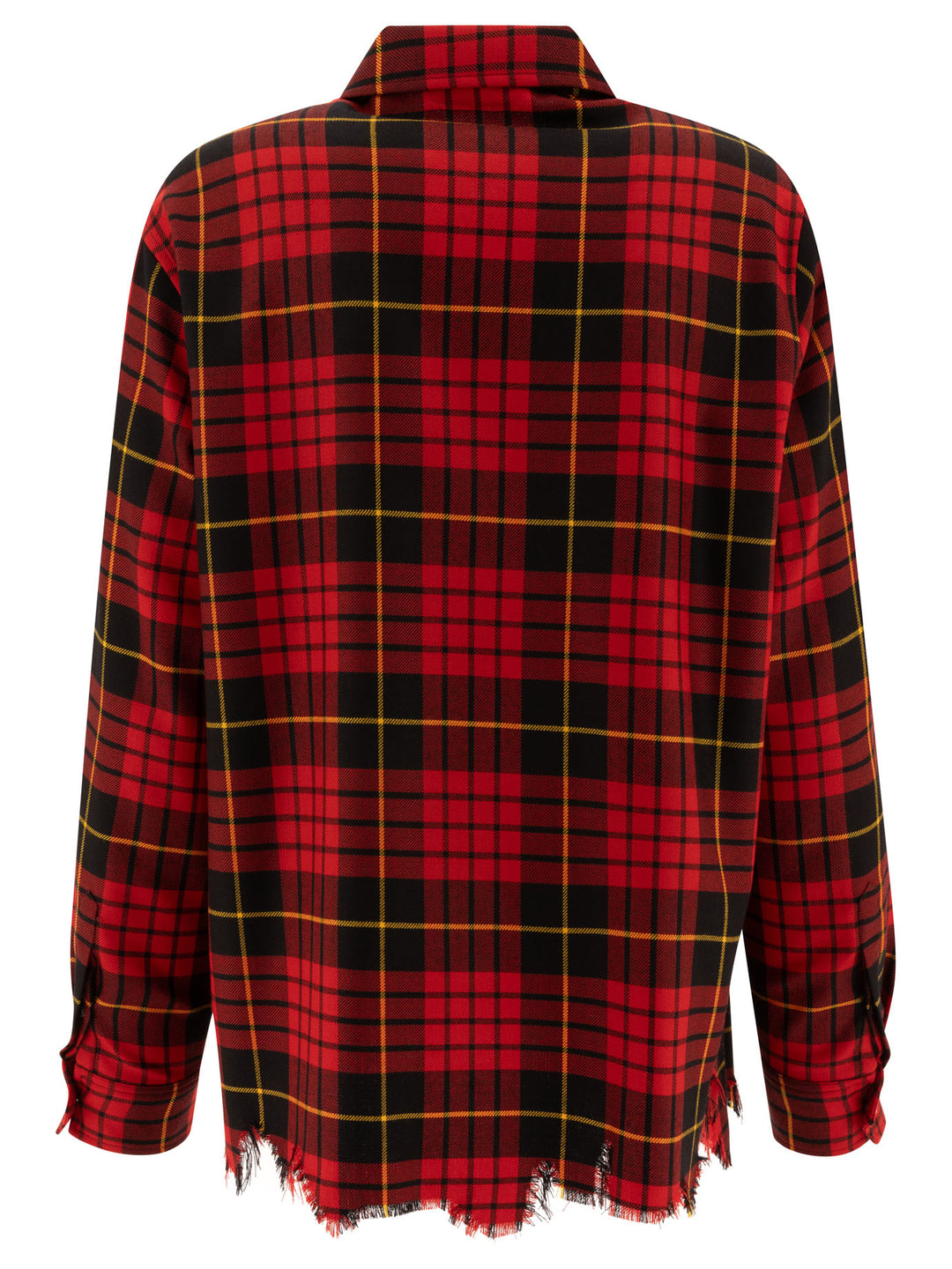 Alexander Mcqueen Distressed Tartan Overshirt Jackets and Coats - Red | 19837e5ba566f54e0b16d550105d35f0cde23a25