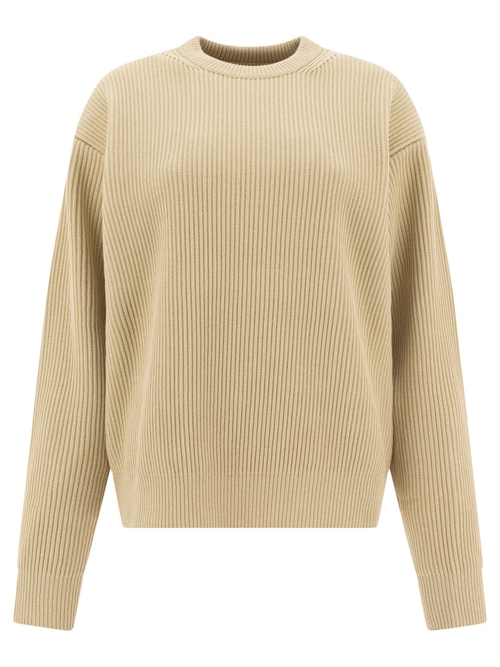 Auralee Wool Crew Neck Sweater Knitwear - Green | 559663cd7a7be9c6e6bb6e70d0c0474b67b3eba0