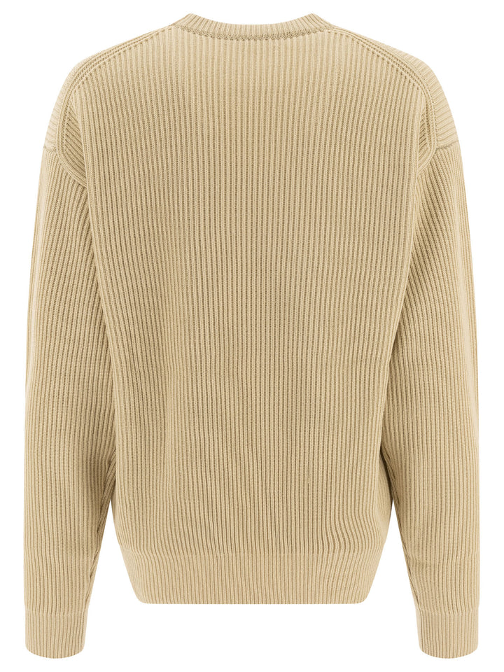 Auralee Wool Crew Neck Sweater Knitwear - Green | 16f52a380860f75d2495e910c2a2ef9ae2bafc4c