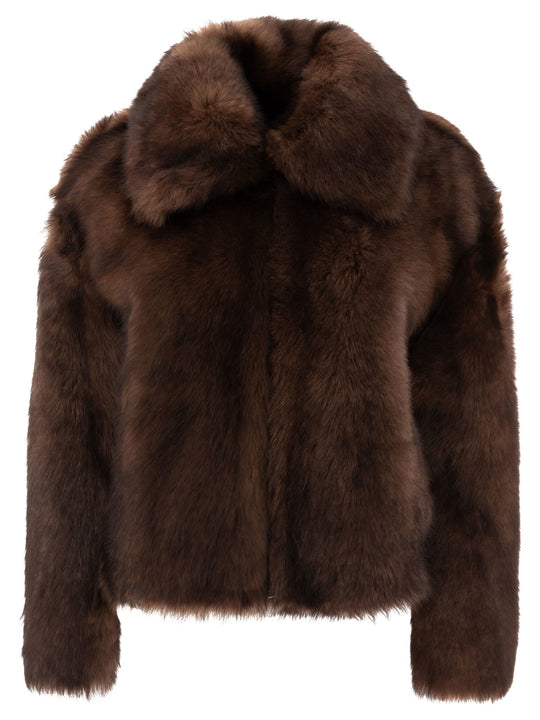 Shearling Coat Jackets And Coats Brown