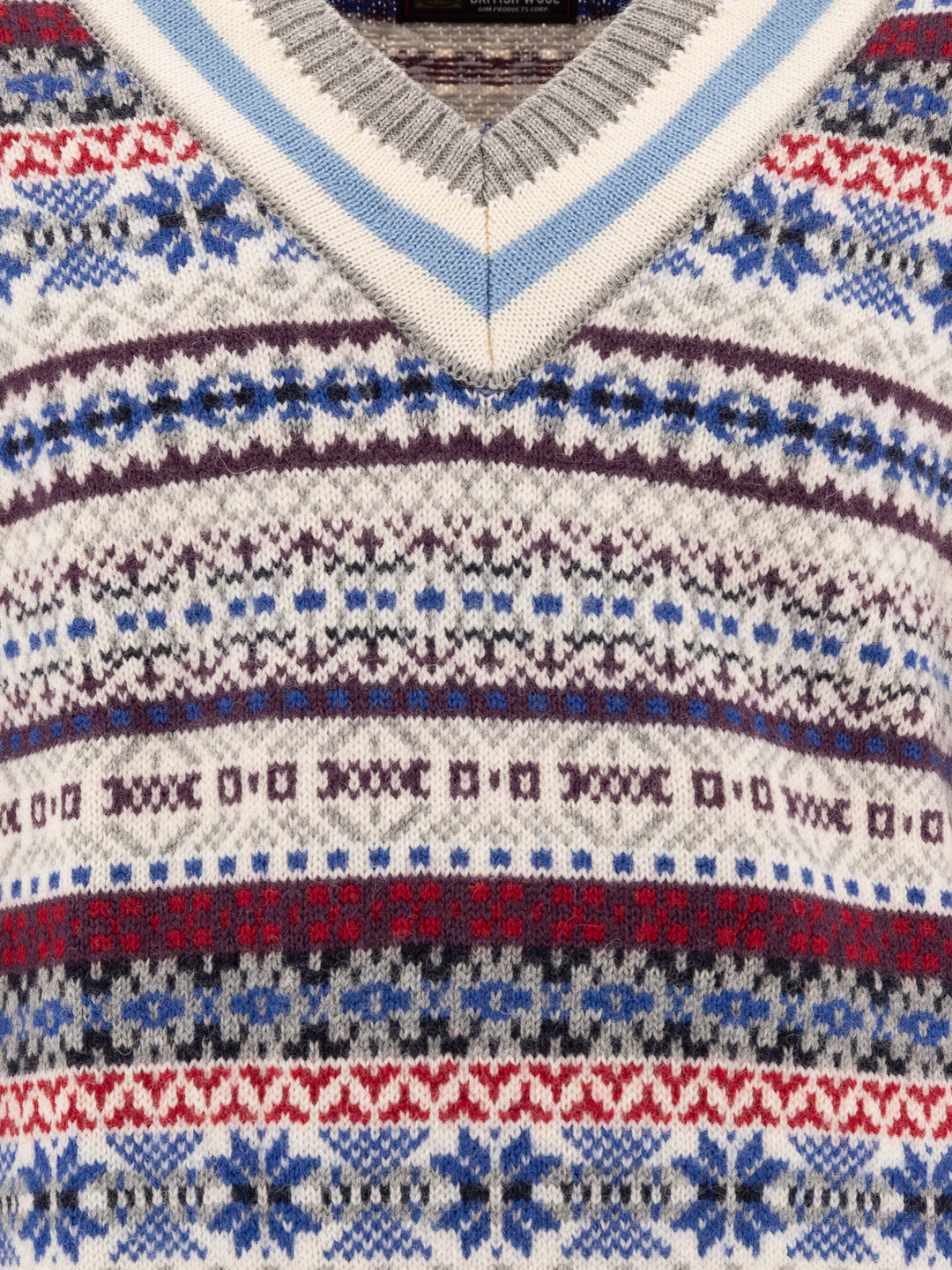 Beams Plus Fair Isle Knitwear - Grey | c317f6c0c4f89cd1fd76465880fc23b7f06f27e6