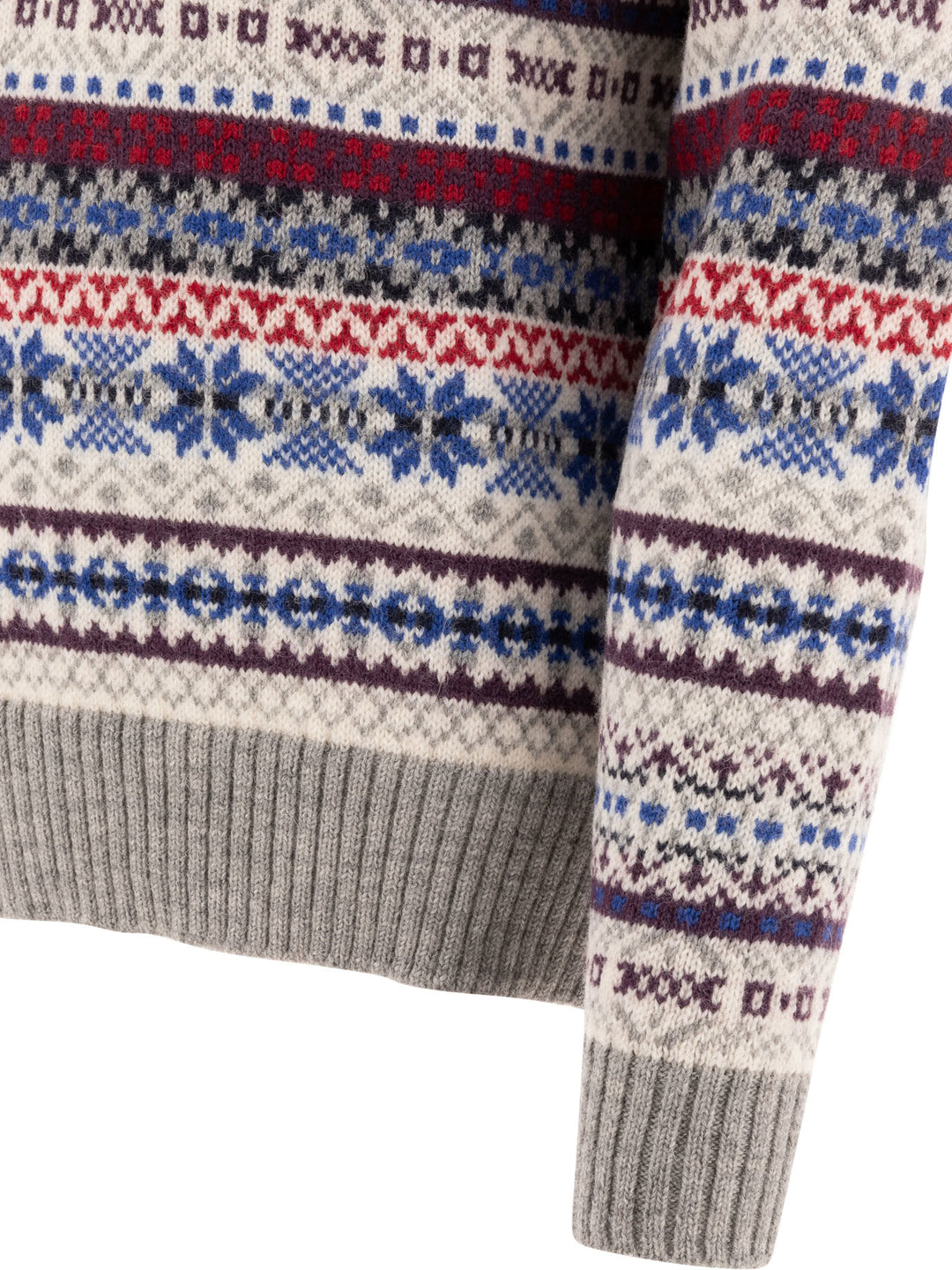 Beams Plus Fair Isle Knitwear - Grey | 3e91fd6acb407f4f8708716c0e9604efe45a287b