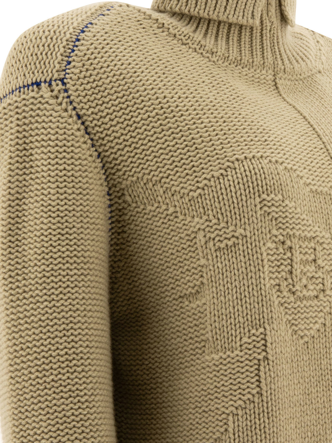 Burberry Cashmere Sweater With Ekd Knitwear - Green | 669d99befb4bce70082de6df4bc4804cd624152f