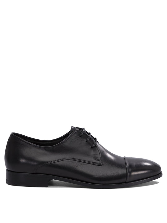 Leather Brogues Lace-Up Shoes Black