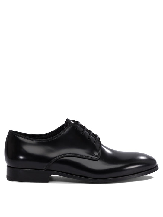 Leather Brogues Lace-Up Shoes Black