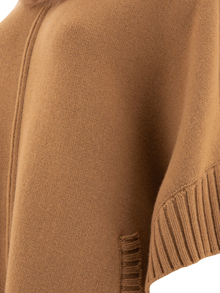 Giovi Wool And Cashmere Poncho Jackets and Coats - Beige | c460254afe872c0281e8e22a1e8a15eed6657022