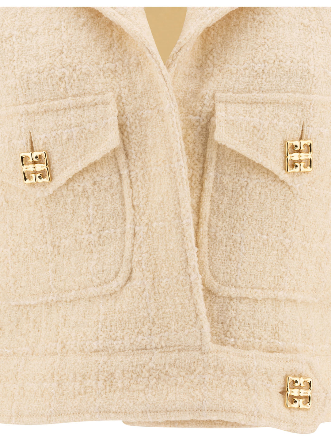 Givenchy Short Tweed Jacket With 4g Detail Jackets and Coats - White | 91e802f157ce9951cef840044ff0166529121269