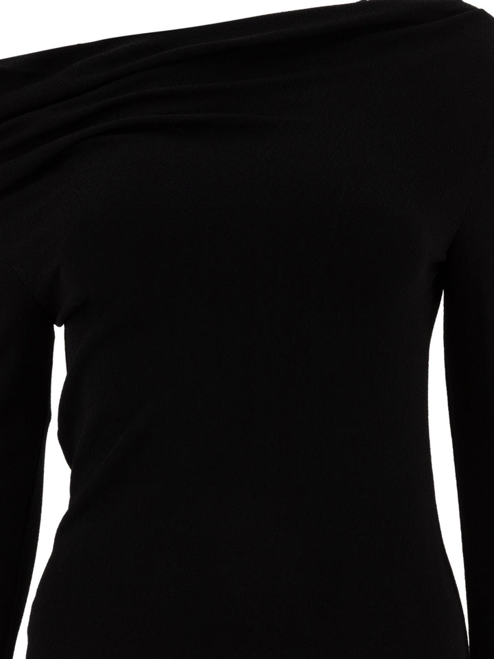 Givenchy Top With Draped Collar Tops - Black | e7cbc2673d90e147be7ba0ee63a5ea6252dbb690