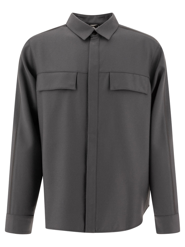 Gr10k Flanel Piping Jackets and Coats - Grey | 758f8bd0c6082e75514157e1d53d3b3d150a9fa1