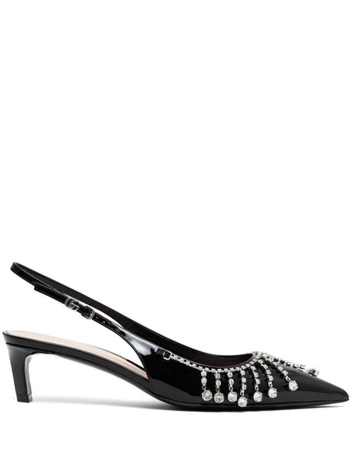 Gucci Décolleté Con Catena Di Cristalli Heeled shoes - Black | 94b0dea4be78c42aa9c12939e942c5638ec21982